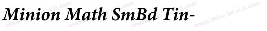 Minion Math SmBd Tin字体转换